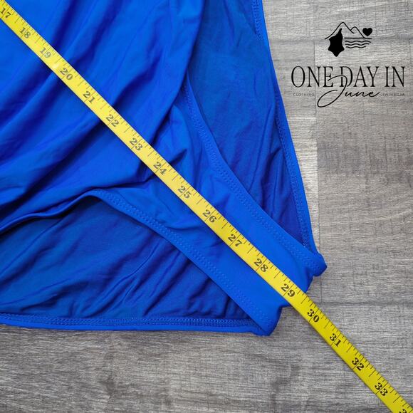 Tempt Me Ruffle One Shoulder One Piece Swimsuit Size XL - Picture 5 of 6